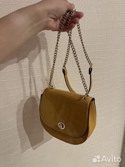 Сумка HM кросс боди женская горчичная