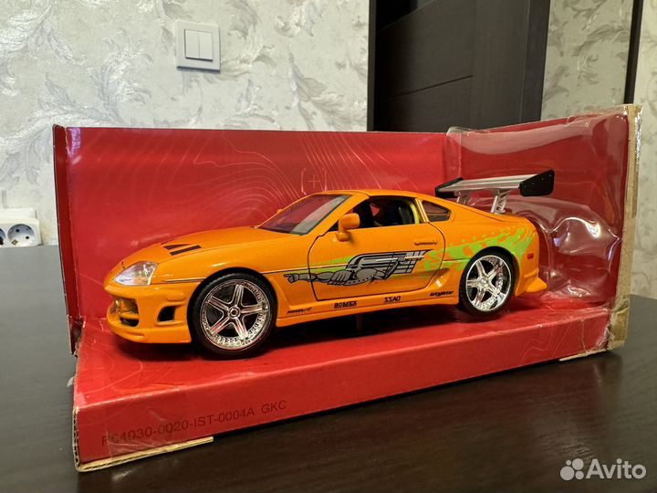 Модель авто Toyota Supra, F&F, jada, 1:24