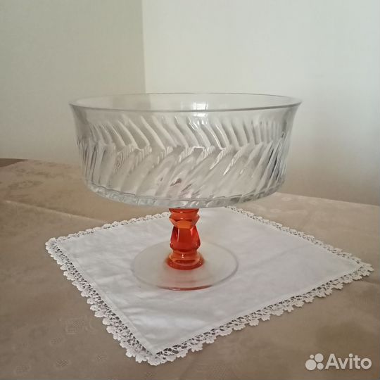 Ваза для фруктов на ножке СССР