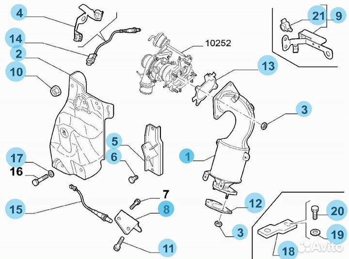 Выхлоп Fiat Linea