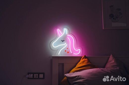 Неоновая вывеска - Единорог