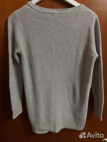 Свитер женский серебристый (серый)