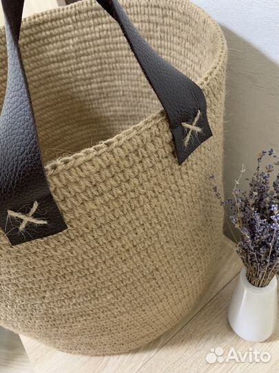 Корзина из джута D40