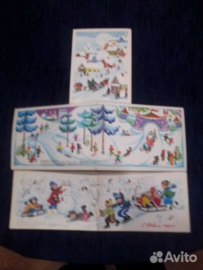 Открытки винтажные новогодние