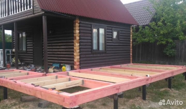 Строительство терраса веранда беседка