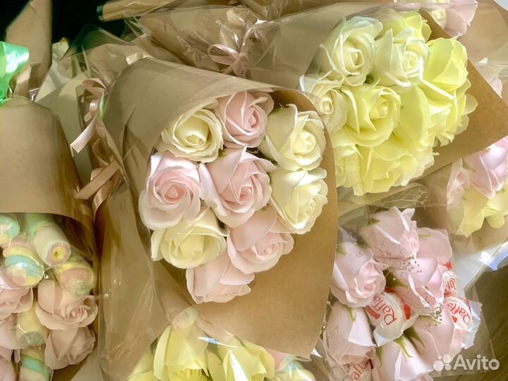 Букеты из мыльных роз воспитателю