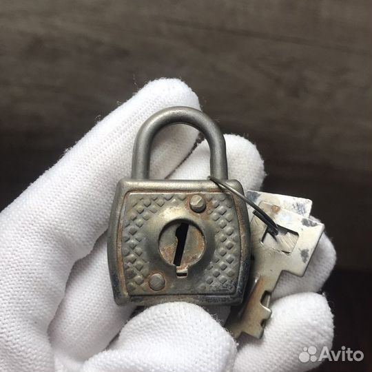 Советский Мини Замок Два Ключа Клеймо Ценник СССР