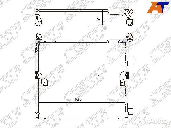 Радиатор кондиционера lexus GX460 10/toyota land c