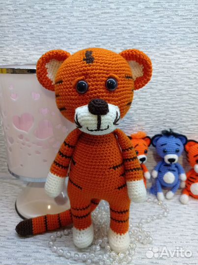 Вязанные игрушки. Тигрёнок. Ручная работа