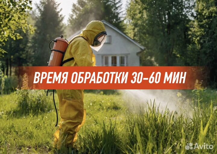 Обработка участка от клещей и комаров Казань