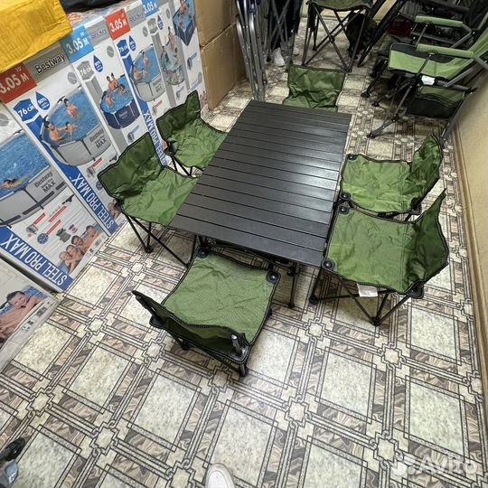 Стол туристический +6 стульев