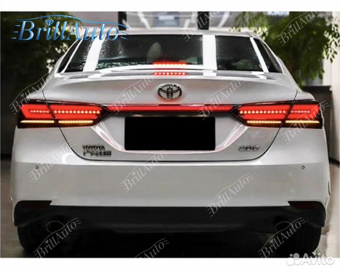 Задние фонари Camry 70 LED бегающие стопы