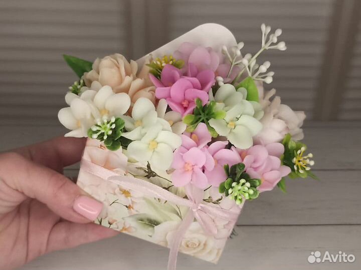 Мыльные букеты ручной работы