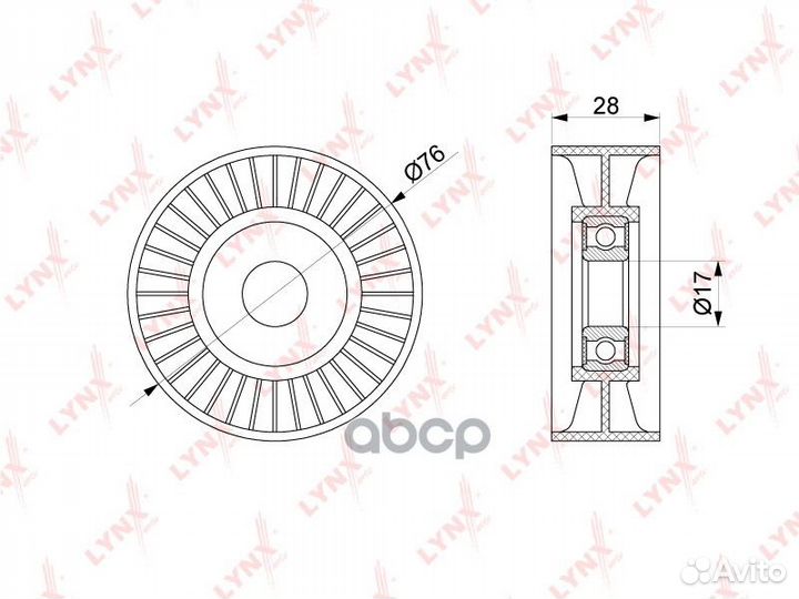 Ролик натяжной приводного ремня MBZ C-class (W2