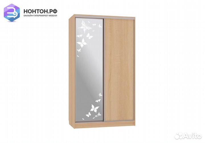 Шкаф-купе Рио 1-600 бабочки дуб сонома