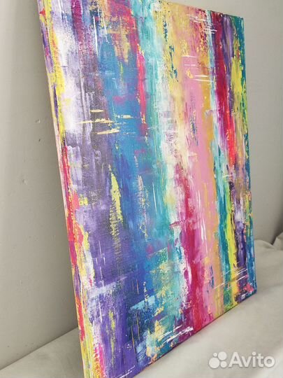 Картина абстракция акрилом на холсте, 40 на 50 см