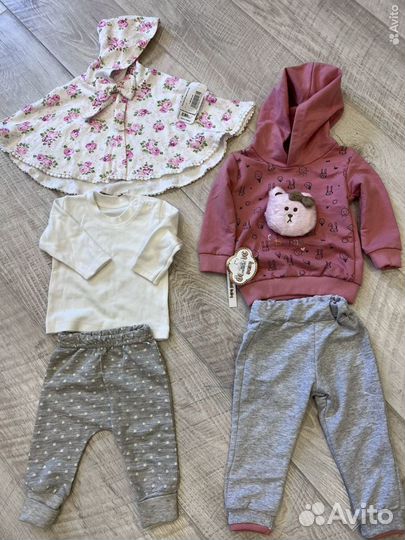 Пакет новых вещей на девочку от 0 до года