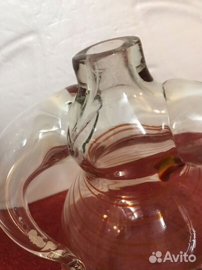 Штоф девушка гутное стекло СССР