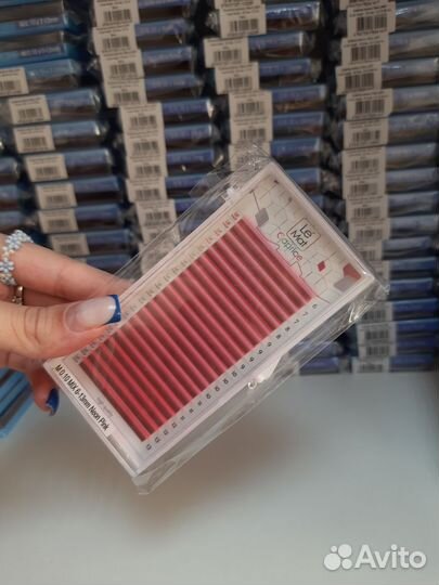 Цветные ресницы neon Pink Le Maitre 