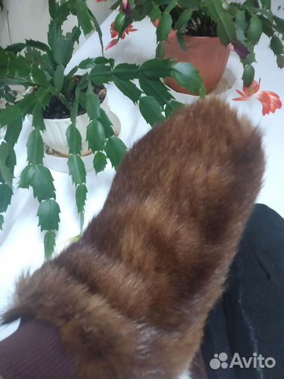 Варежки из меха норки