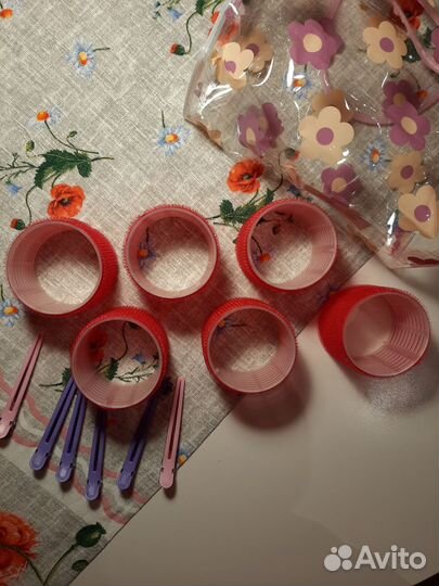 Бигуди липучки 6 шт с зажимами