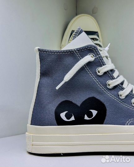Converse Comme des Garcons play X 'Steel Gray'