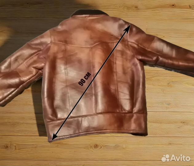 Мужская зимняя куртка дубленка из эко-кожи