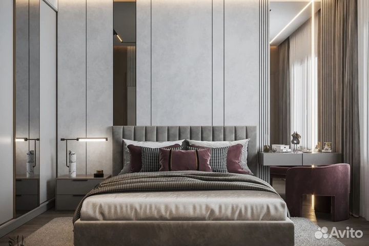 Мягкие стеновые панели в спальню