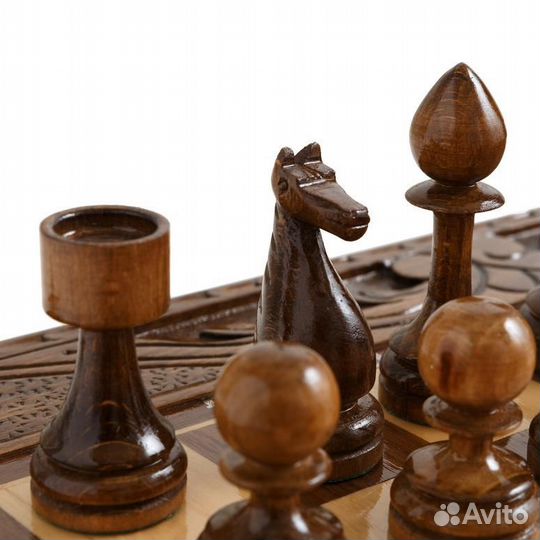 Шахматы резные в ларце с ящиками 50, Haleyan 63095