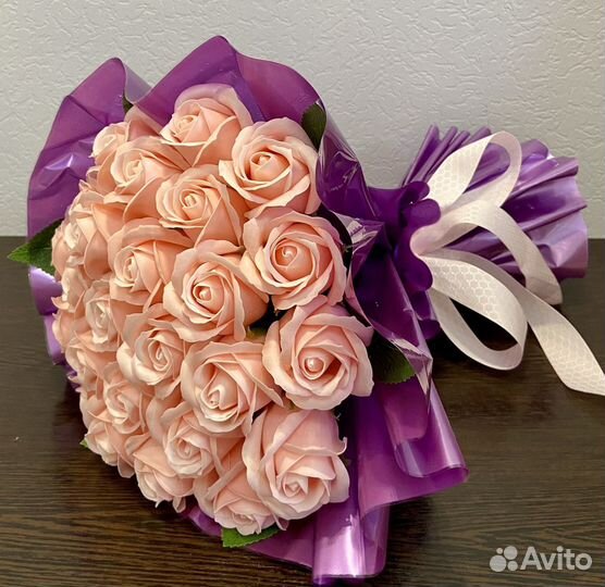 Букет из мыльных роз