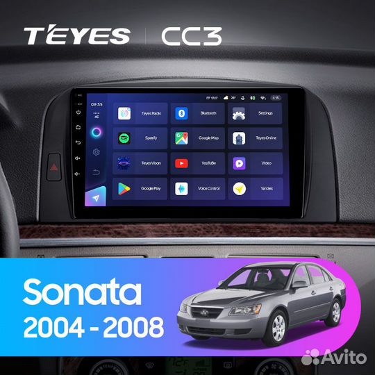 Магнитола Hyundai Sonata NF EF Android teyes