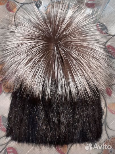 Шапка зимняя норковая женская