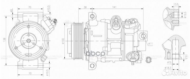 Компрессор кондиционера Dodge Caliber (06) /Jeep