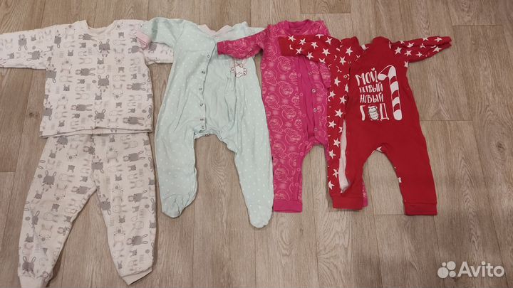 Детские вещи для девочки пакетом 74-80-86 размер