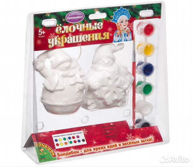 Набор д/творчества Bondobon Елочные украшения Снег