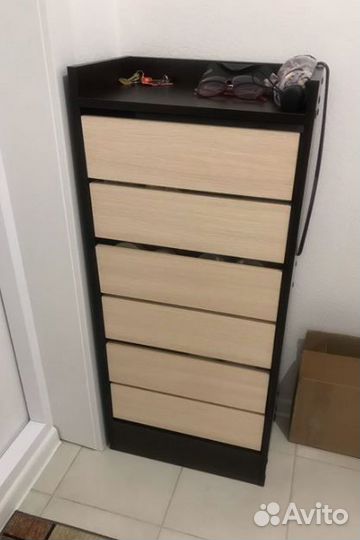 Компактная тумба для обуви Венге/Дуб молочный