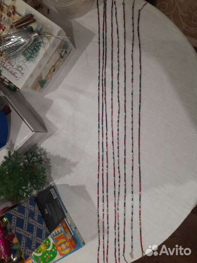 Бусы на елку из стекляруса СССР