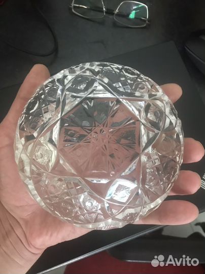 Хрустальная пепельница чехия 1970 г