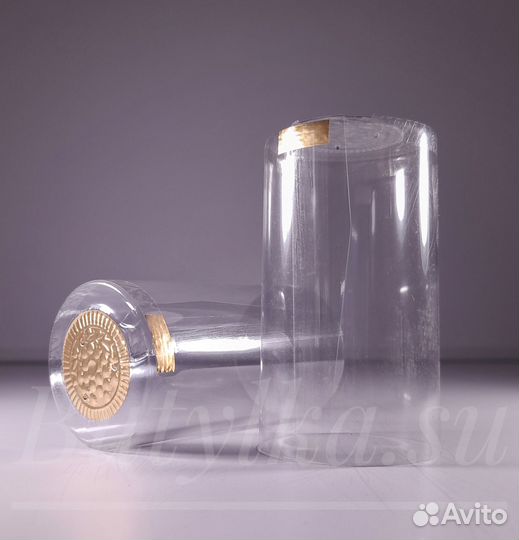 Термоусадочный колпак с золотым топ диском 36*68мм