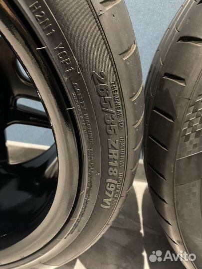 Диски с резиной разноширокие на mercedes r18