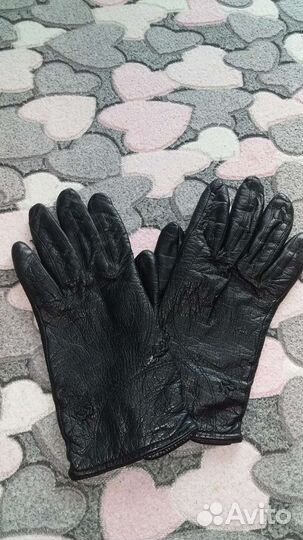 Перчатки женские кожаные