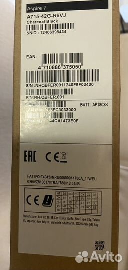 Ноутбук acer aspire 7