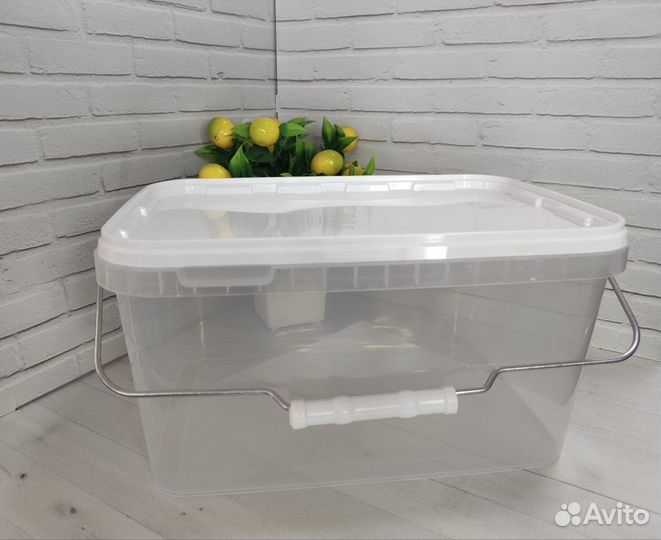 Комплект ведро прозрачное