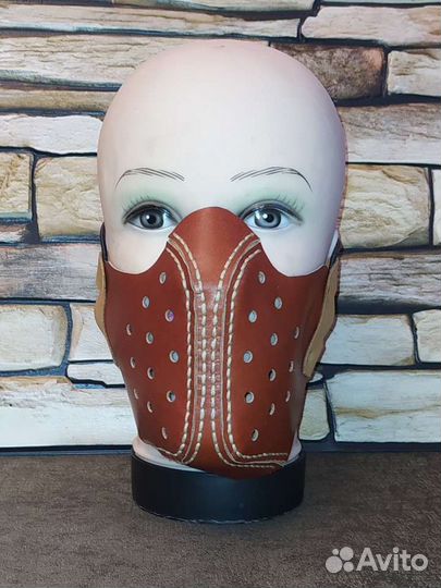 Маска кожа стимпанк мото вело