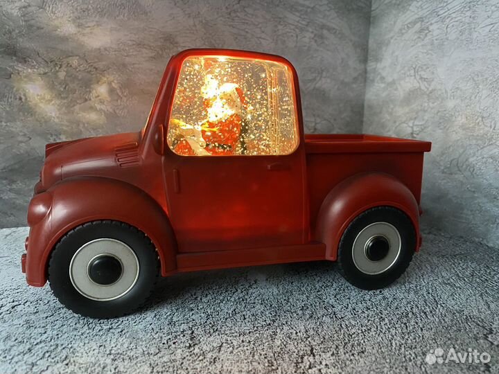 Музыкальный новогодний фонарь Машинка