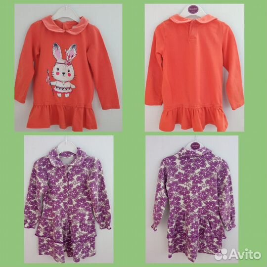 Платье с длинным рукавом для девочки с 1-6 лет