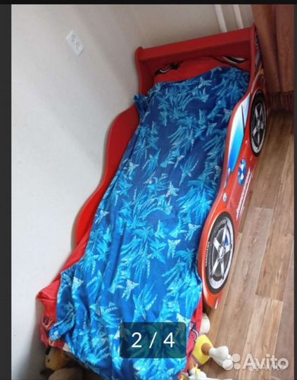 Кровать машина с матрасом