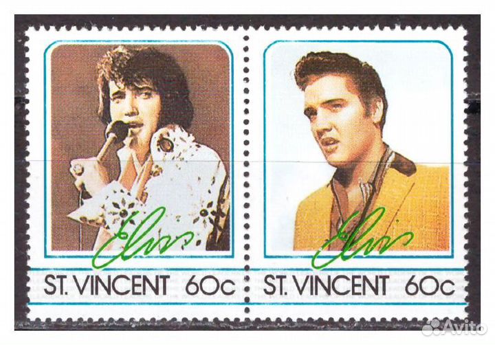 Элвис Пресли и Майкл Джексон на почтовых марках