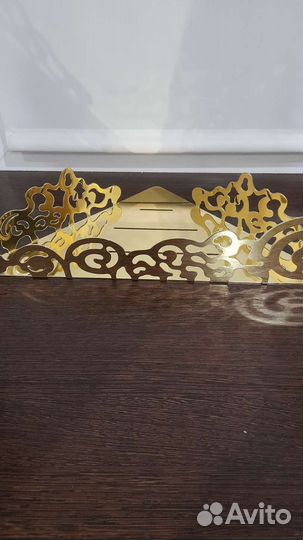 Полка угловая золото сталь