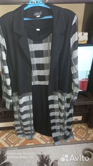 Трикотажный костюм женский с платьем размер 56-58